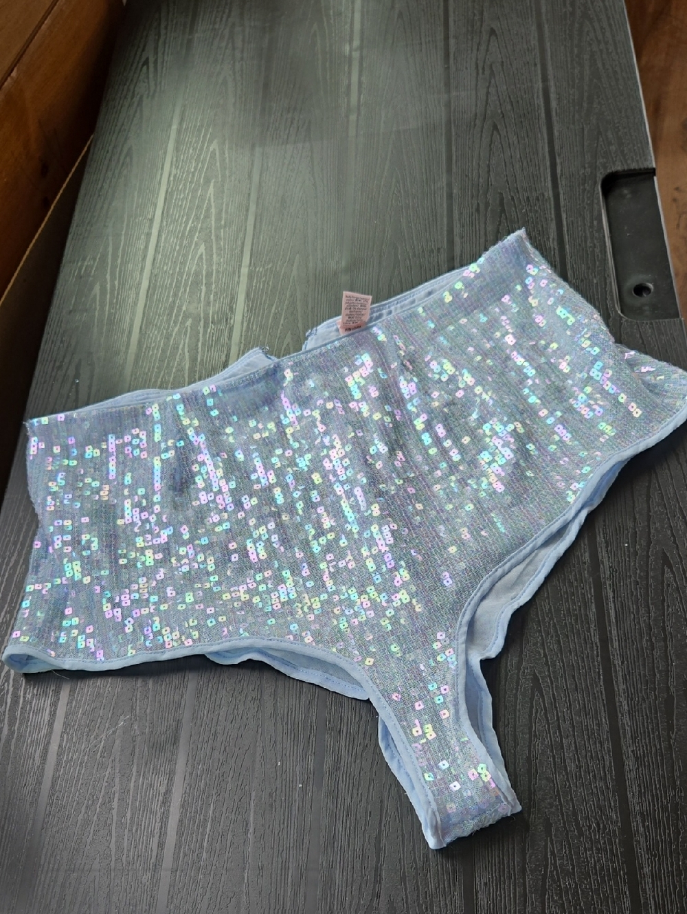 Victoria's Secret Light Blue Sequin Hipster Sleep Short